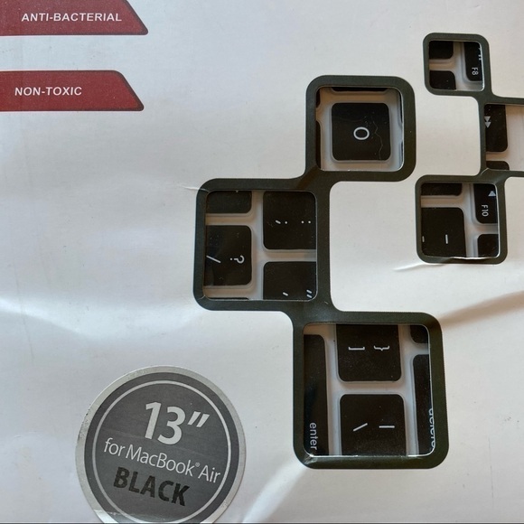 𝅺Monoprice Peel Keyboard Cover for MacBook Air Black Size 13" Silicone - Picture 7 of 11